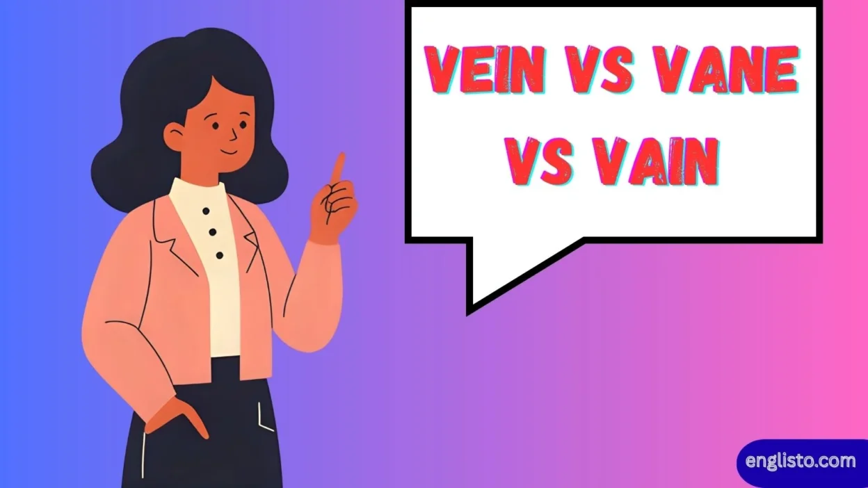 Vein vs Vane vs Vain