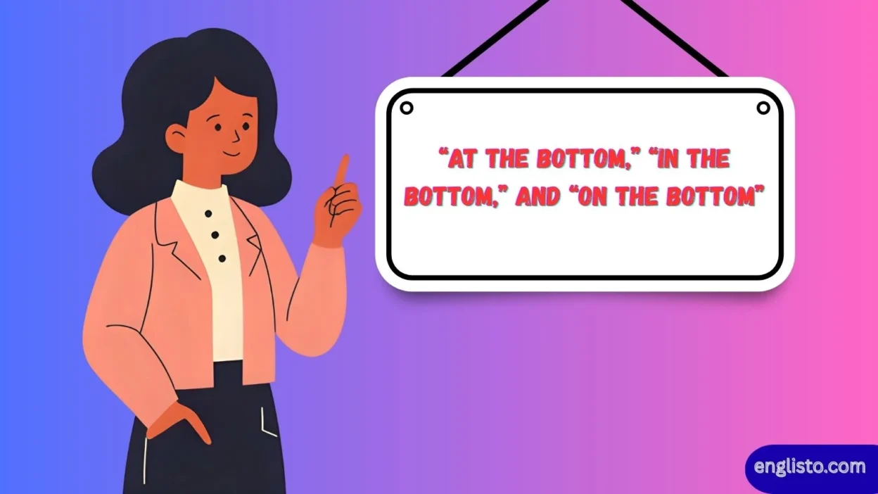 “At the Bottom,” “In the Bottom,” and “On the Bottom”